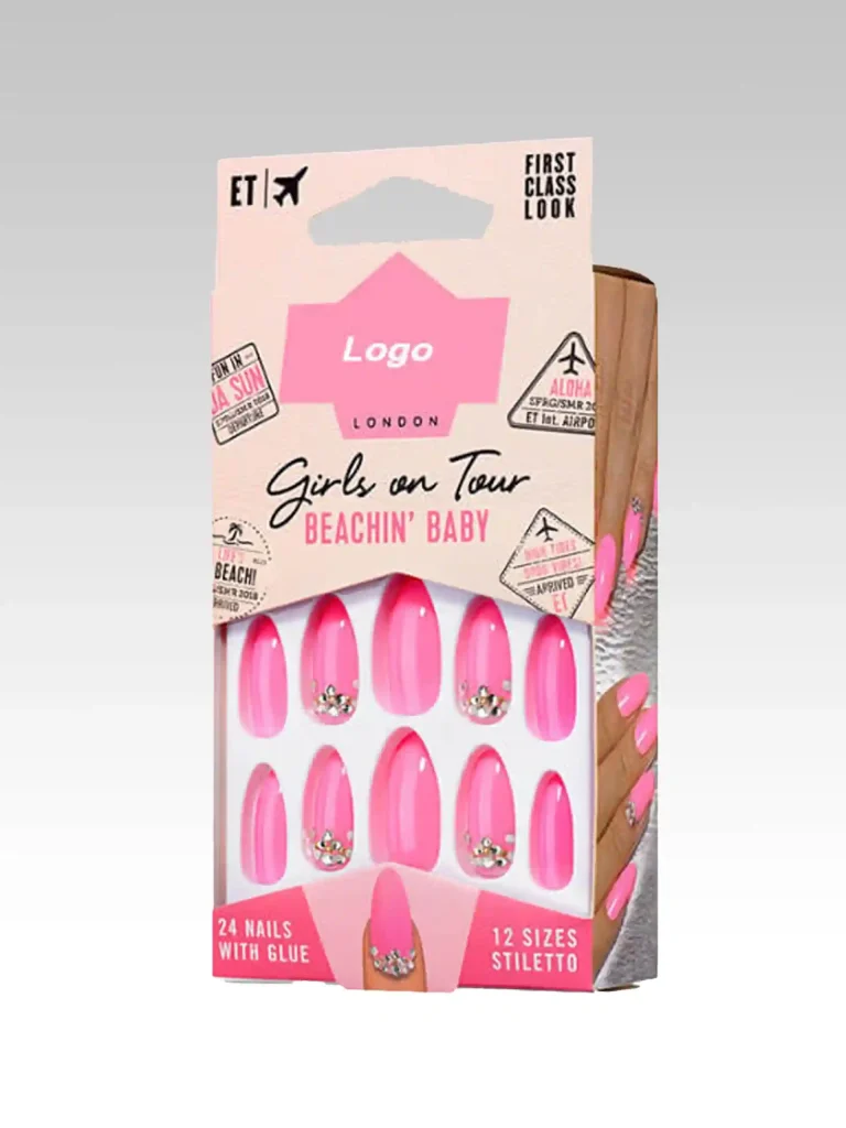 custom press on nail packaging