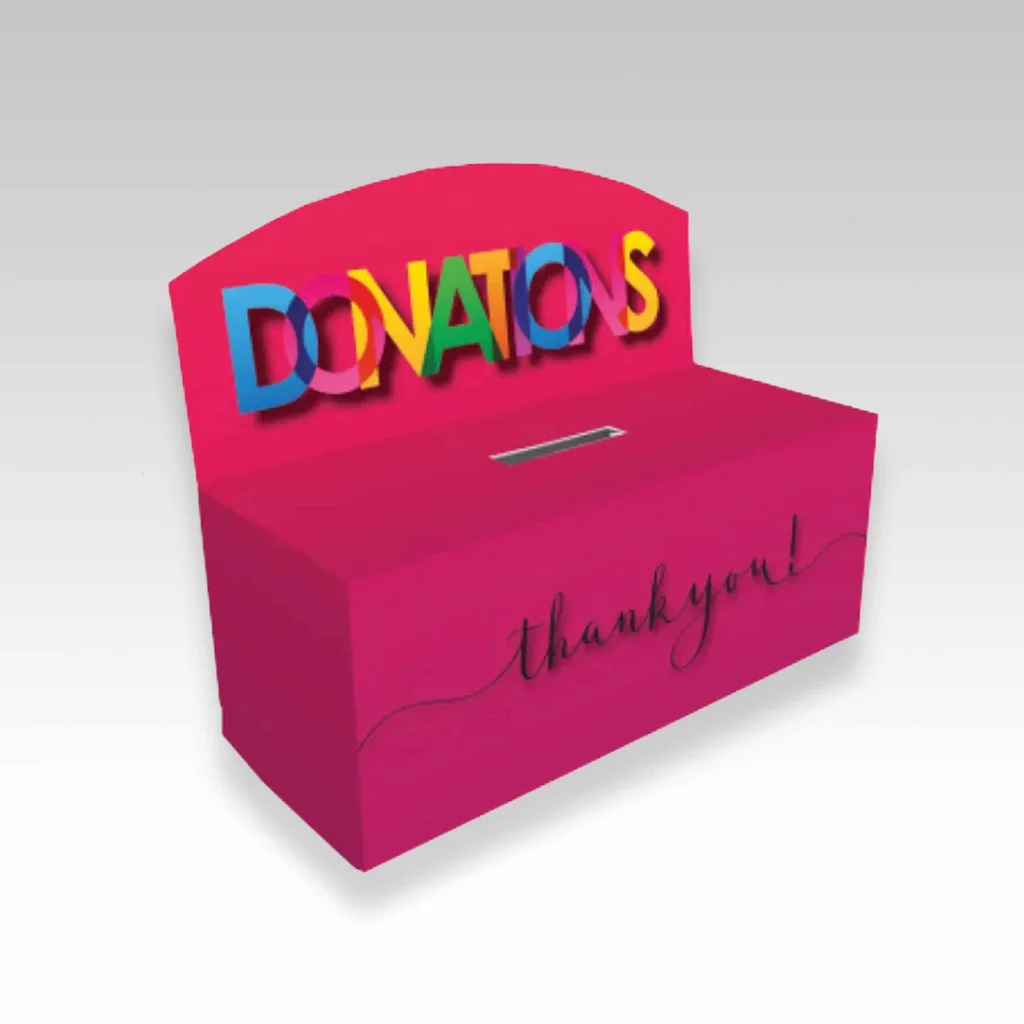 custom printed donation boxes