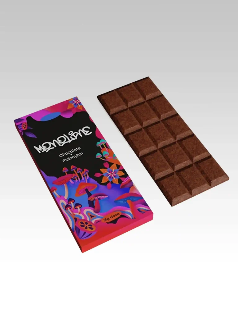 mushroom chocolate bar packaging